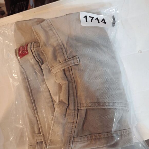 Levis Pants Mens 36×32 Beige XX Chino Standard Taper Straight Leg Flat Front - Picture 8 of 8